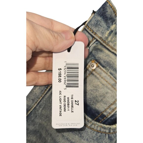 NWT WeWoreWhat The Danielle High Rise Vintage Straight Jeans 27 4 Light Wash - Picture 6 of 11